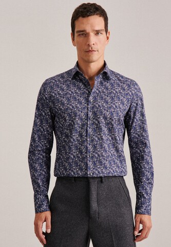 SEIDENSTICKER Slim fit Business Shirt in Blue: front