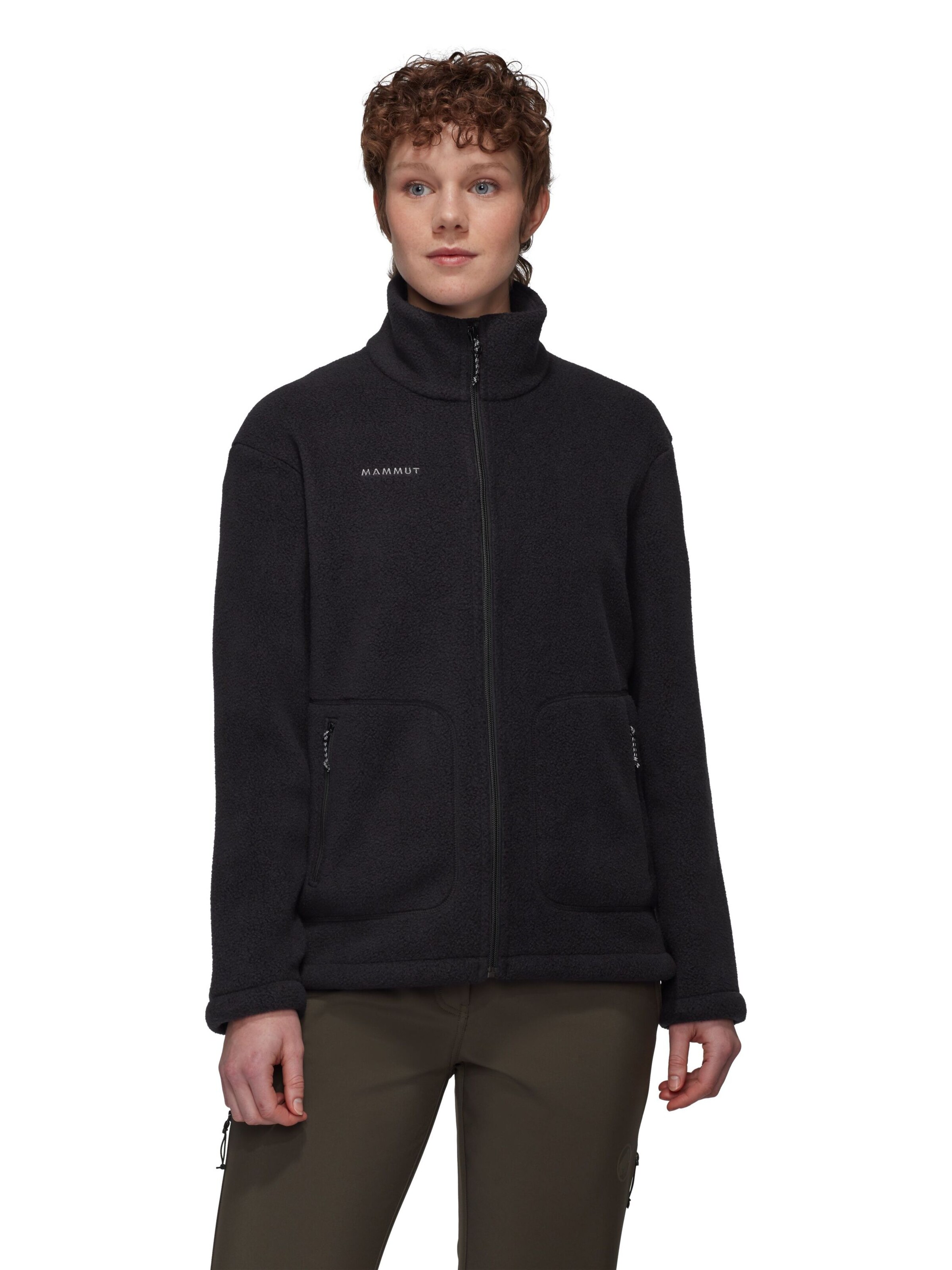 MAMMUT Athletic Fleece Jacket in Black: front