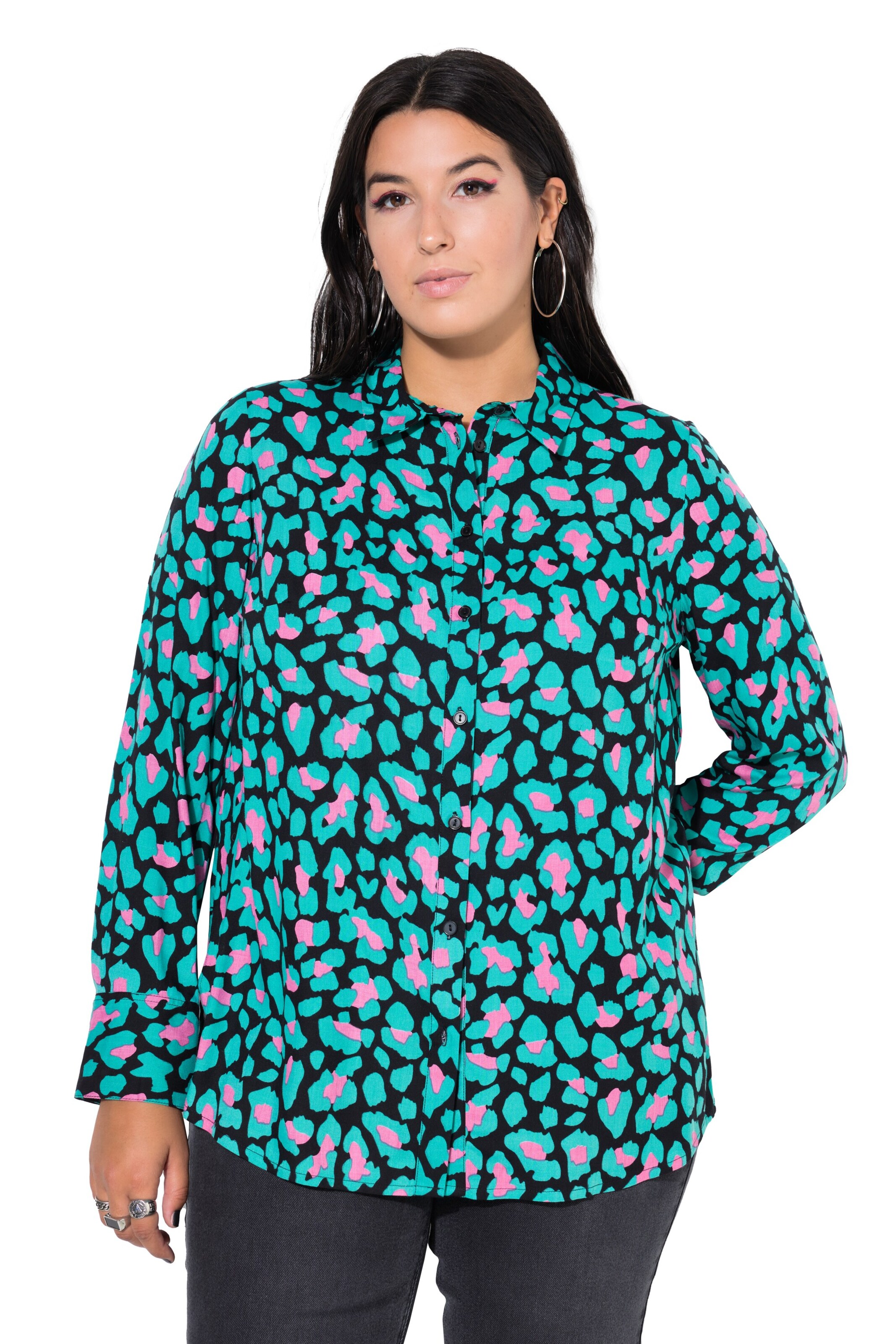 Studio Untold Blouse in Groen: voorkant