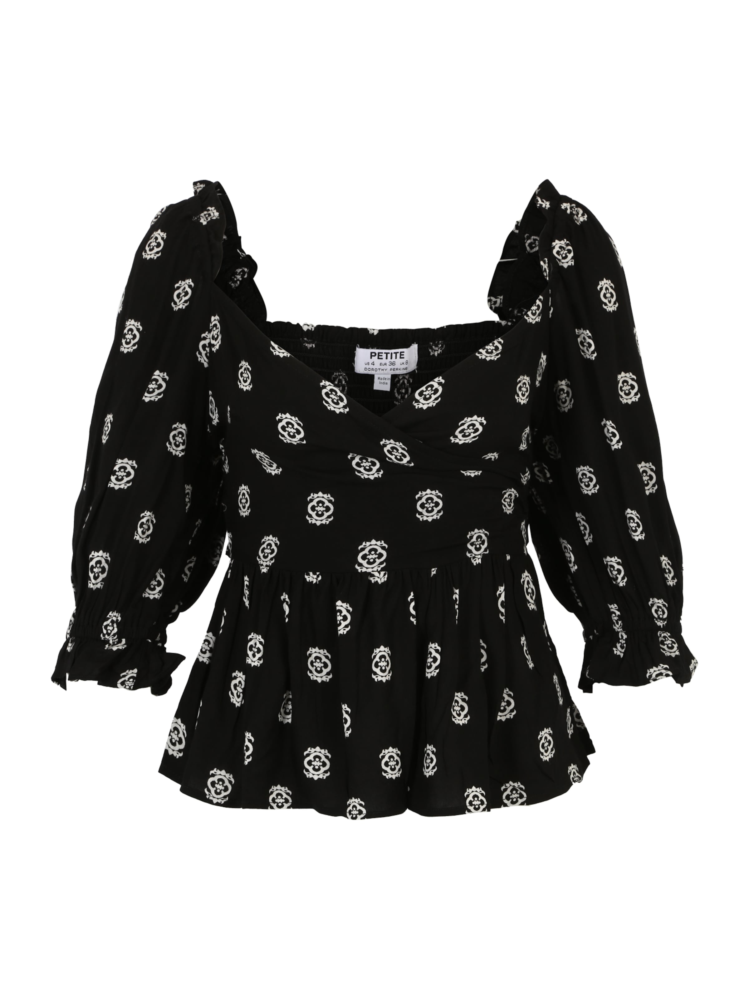 Dorothy Perkins Petite Blouse in Black: front