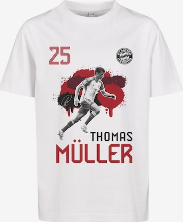 FC BAYERN MÜNCHEN T-Shirt 'Thomas Müller' in Weiß: predná strana