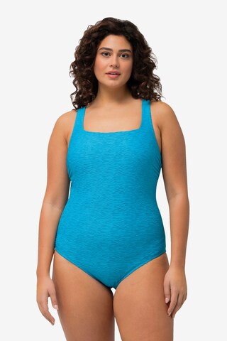 Bustier Maillot de bain Ulla Popken en bleu : devant