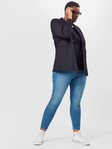 KAFFE CURVE Blouse 'Boline' in Zwart