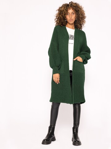 SASSYCLASSY Oversized cardigan in Green: front