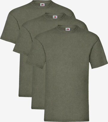 FRUIT OF THE LOOM Shirt 'T-shirt 3-pack' in Green: front