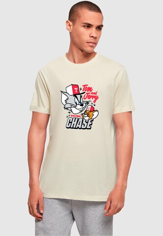 T-Shirt 'Tom and Jerry - Chase' ABSOLUTE CULT en beige : devant