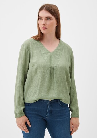 TRIANGLE Blouse in Groen: voorkant