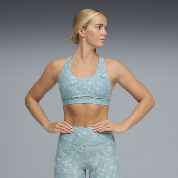 PUMA Bustier Sport bh 'Cloudspun' in Blauw: voorkant