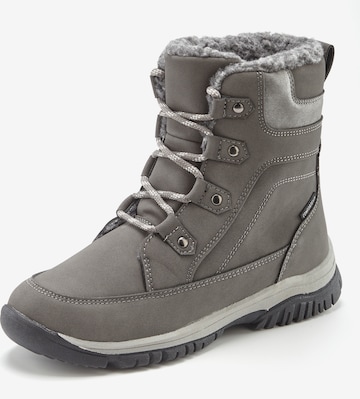LASCANA Lace-Up Ankle Boots in Grey: front