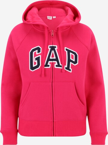 Gap Petite - Sudadera con cremallera 'HERITAGE' en rojo: frente