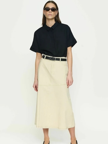 Soft Rebels Rok ' SRAnselma ' in Beige: voorkant