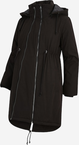 MAMALICIOUS Välikausiparka 'MLESRA' värissä musta: etupuoli