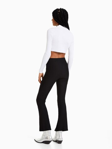 Bershka Flared Trousers in Black