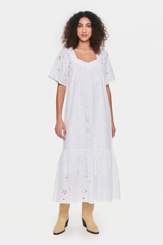SAINT TROPEZ Kleid 'MellaniSZ' in Weiß: Vorderseite