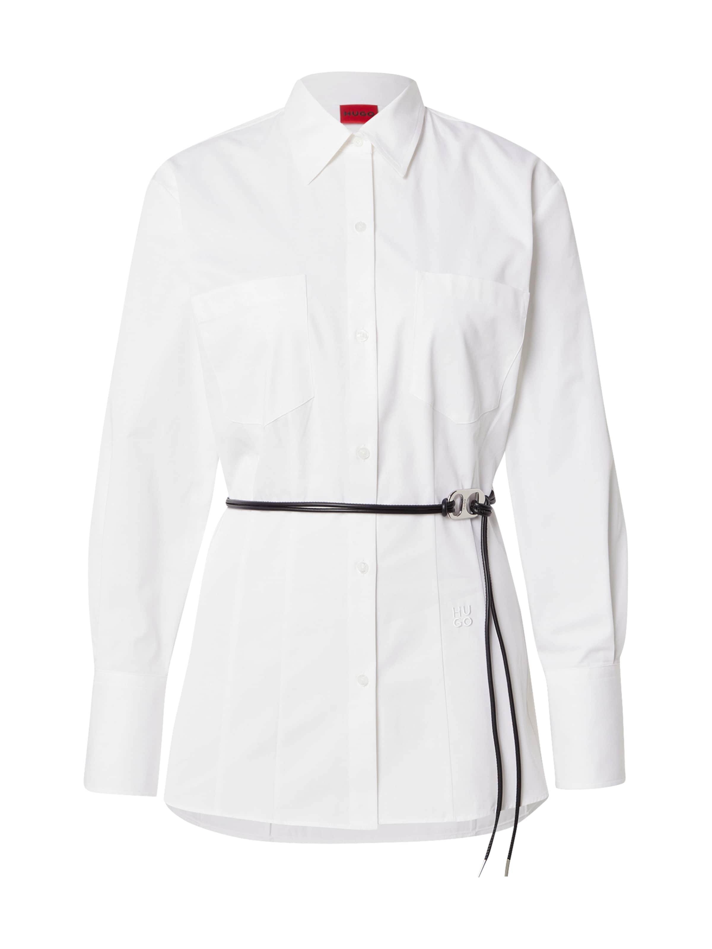 HUGO - Blusa 'Everlee' em branco: frente