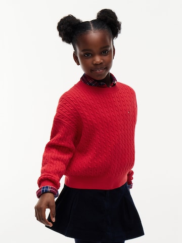 TOMMY HILFIGER Pulover | rdeča barva: sprednja stran