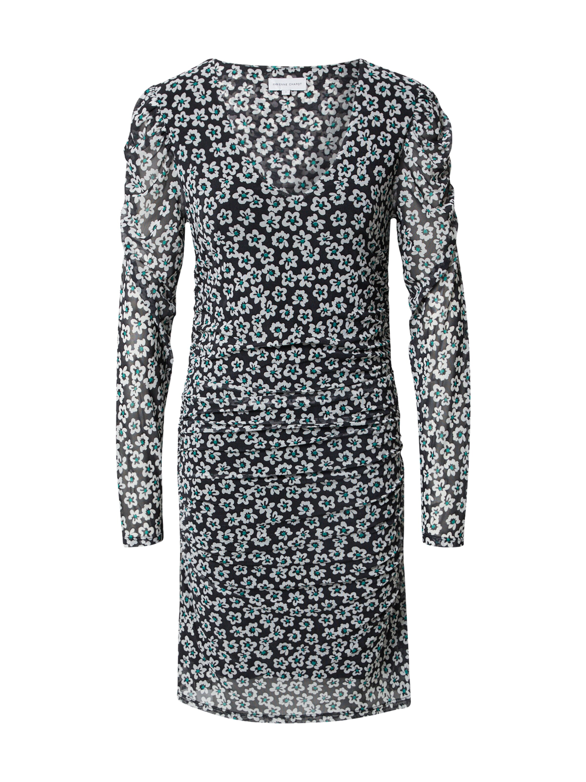 Fabienne Chapot Dress 'Marie' in Emerald / Black / White, Item view