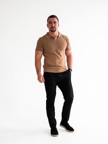 INSPR Shirt 'Valero Polo' in Beige