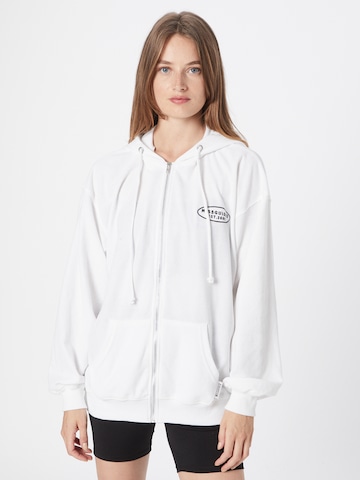 Missguided Sweatjacke in Weiß: predná strana