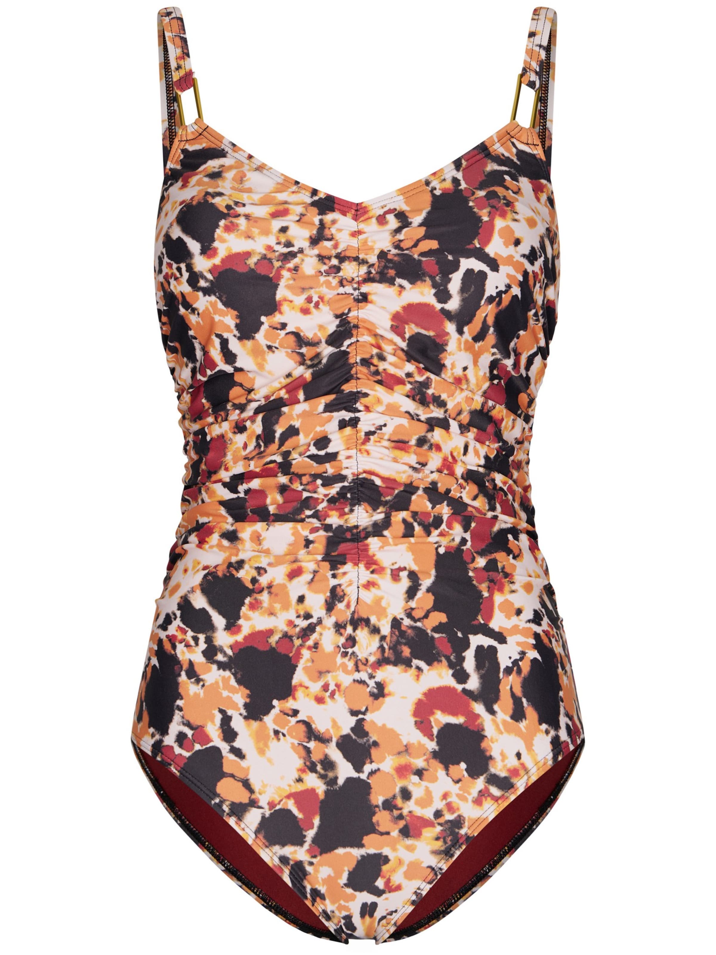 Pastunette Klassiek Shaping-badpak 'V-neck swimsuit' in Gemengde kleuren: voorkant