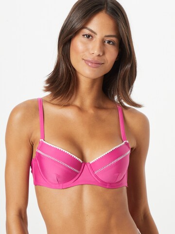 HunkemöllerBalkonet Bikini gornji dio 'Maya' - roza boja: prednji dio