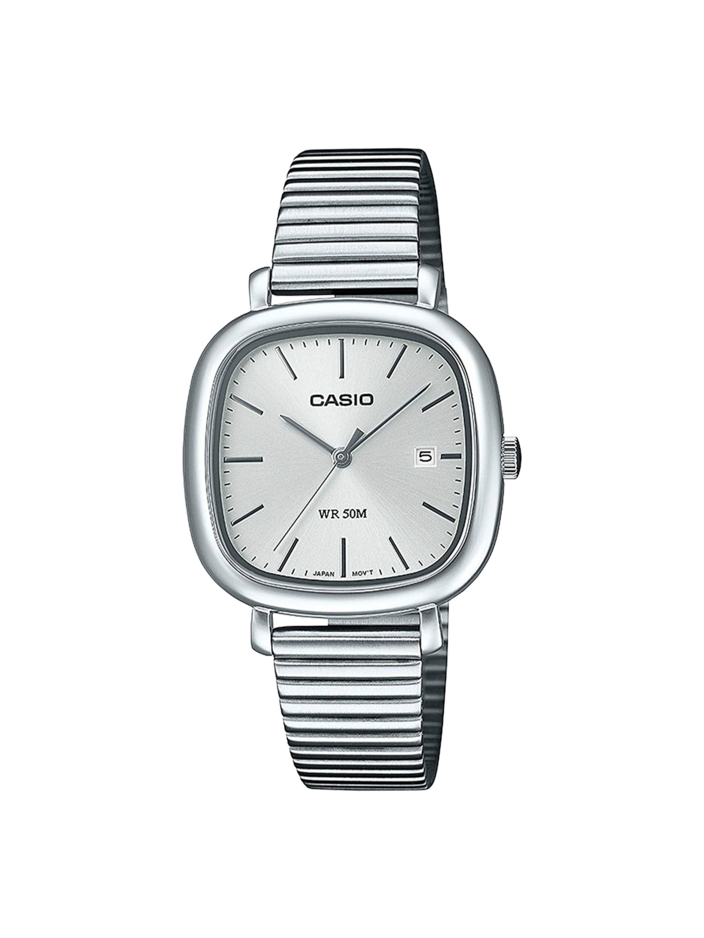 CASIO Analoog horloge 'Statement' in Zilver: voorkant