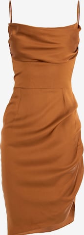 Abito 'Midi Slip Dress With Side Gathering' di AVENUE N°29 in marrone: frontale