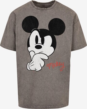 T-Shirt 'Mickey Mouse - Distressed Ponder' ABSOLUTE CULT en gris : devant