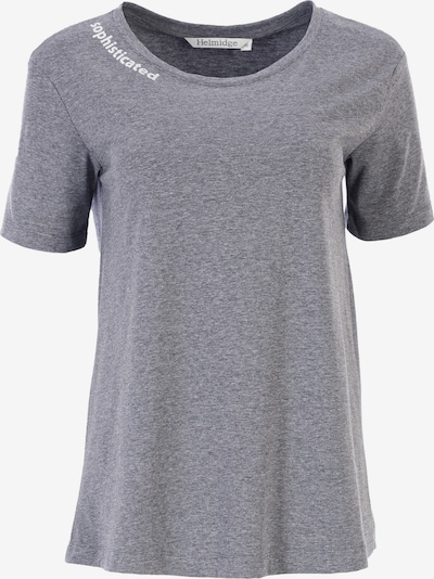 HELMIDGE T-shirt en gris / blanc, Vue avec produit