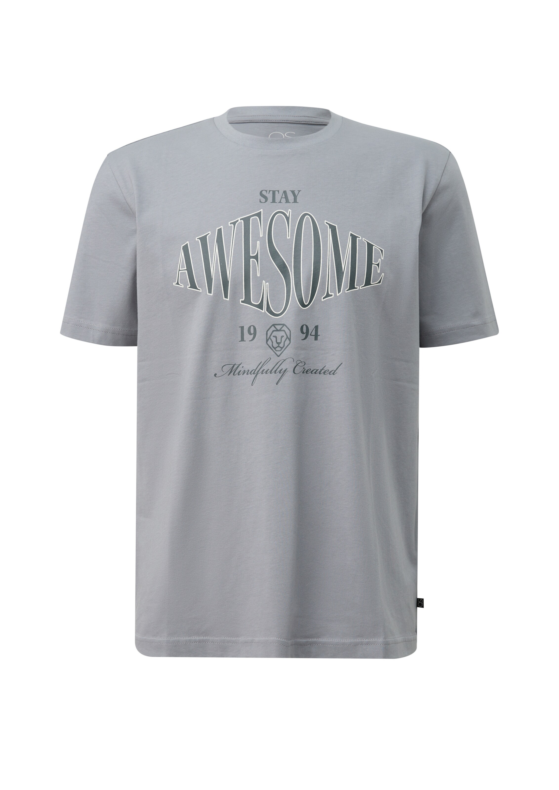 T-Shirt QS en gris : devant