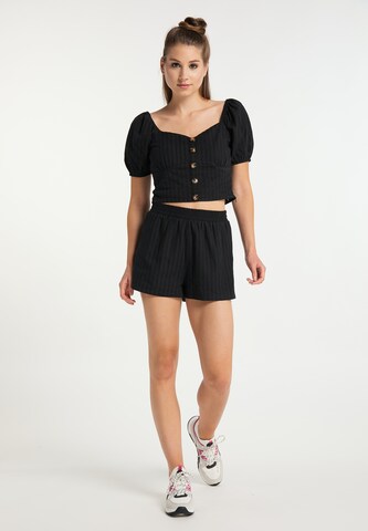 DreiMaster Klassik Bluse in Schwarz