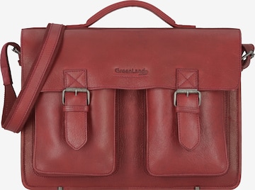 Greenland Nature Document Bag in Red: front