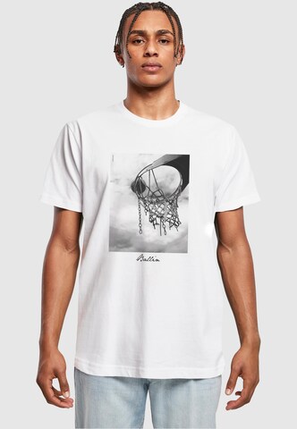 Mister Tee T-shirt 'Ballin 2.0' i vit: framsida