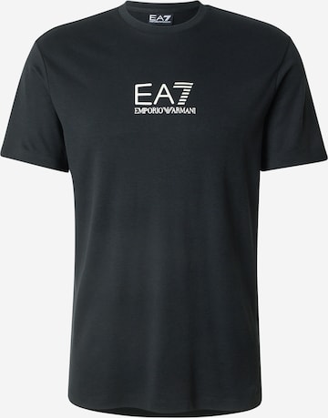 Maglietta di EA7 Emporio Armani in nero: frontale