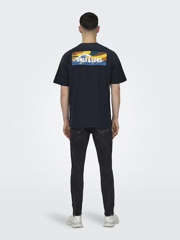 Only & Sons T-shirt 'KEITH' i blå