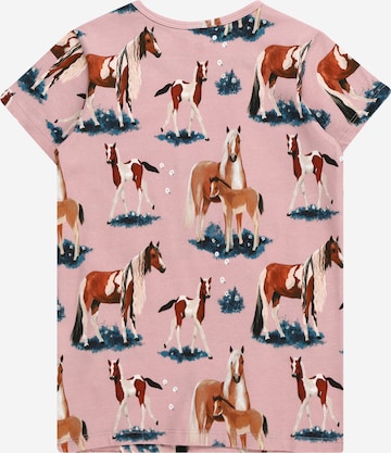 Walkiddy T-shirt 'Little & Big Horses' i rosa