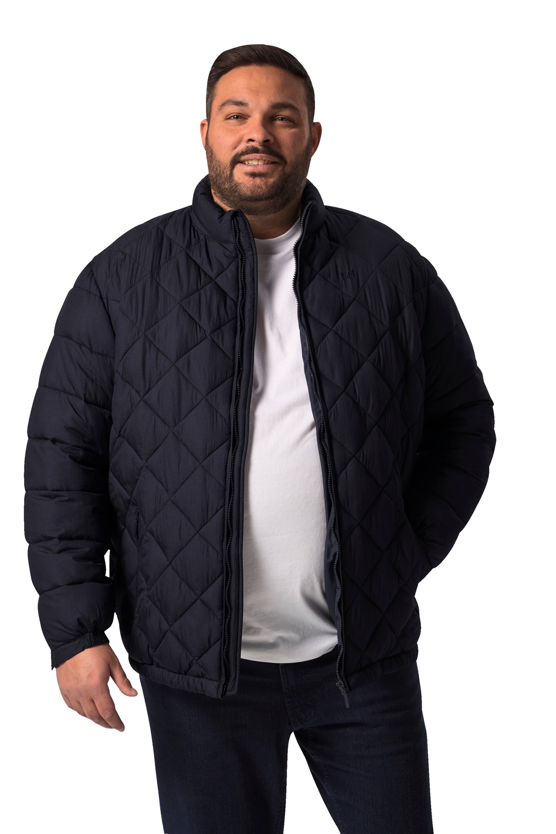 Men Plus Winter jacket in Blue: front