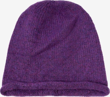 styleBREAKER Mütze 'Oversize Strickbeanie mit Rollrand' in Lila: Vorderseite