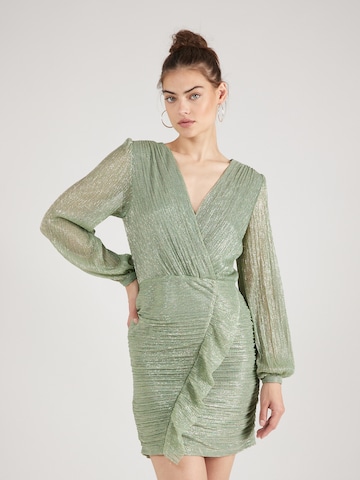 Robe de cocktail SWING en vert : devant