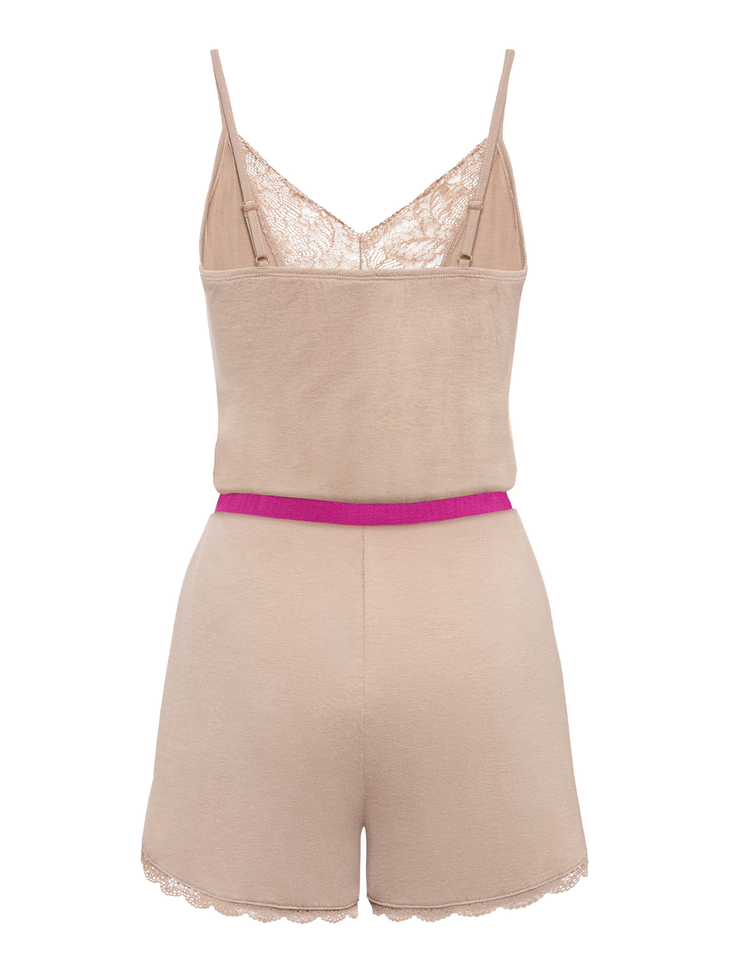 LASCANA Pyjama 'Lovly Nights' in Beige: Rückseite