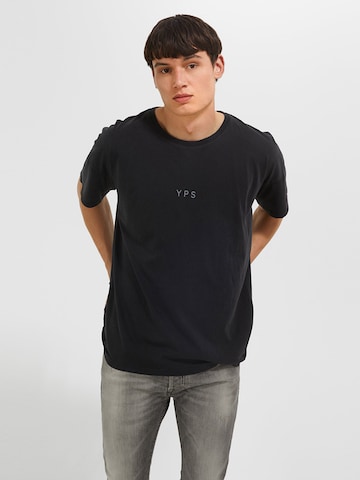 Young Poets Shirt 'I'm a poet Arne 214' in Zwart: voorkant