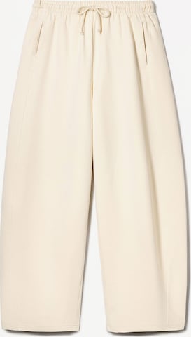 Pantalon de sport Bershka en beige : devant