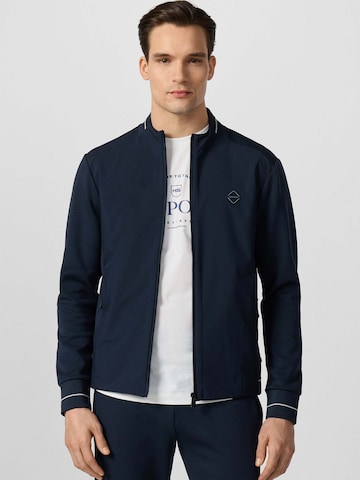 Hackett London Sweatshirt 'Hs Tech Track Fz' in Blue: front