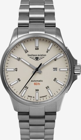 Bauhaus Uhr in Beige: predná strana