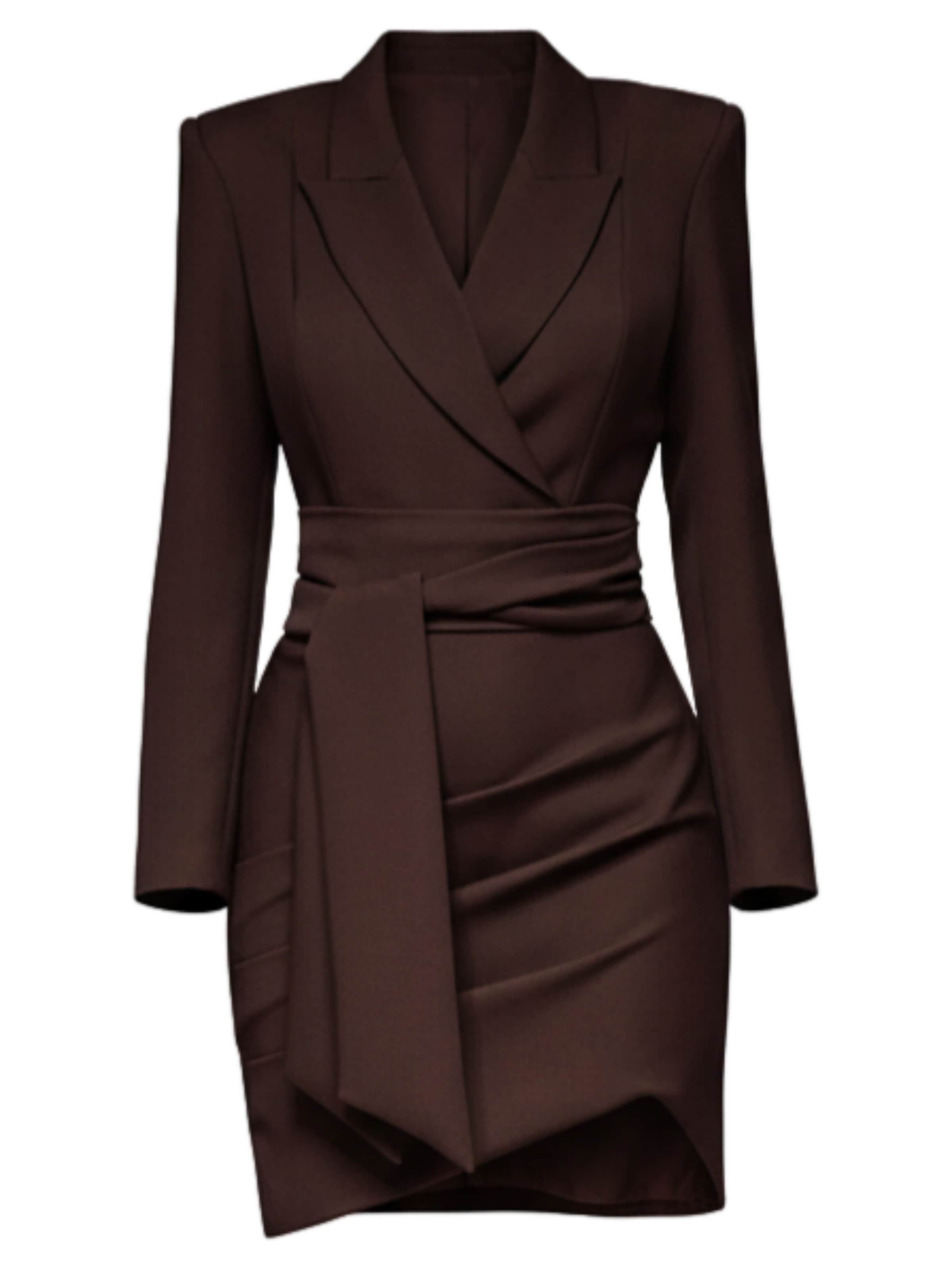 Ombre Strickkleid‌‌‌‌‌‌ in Braun: Vorderseite