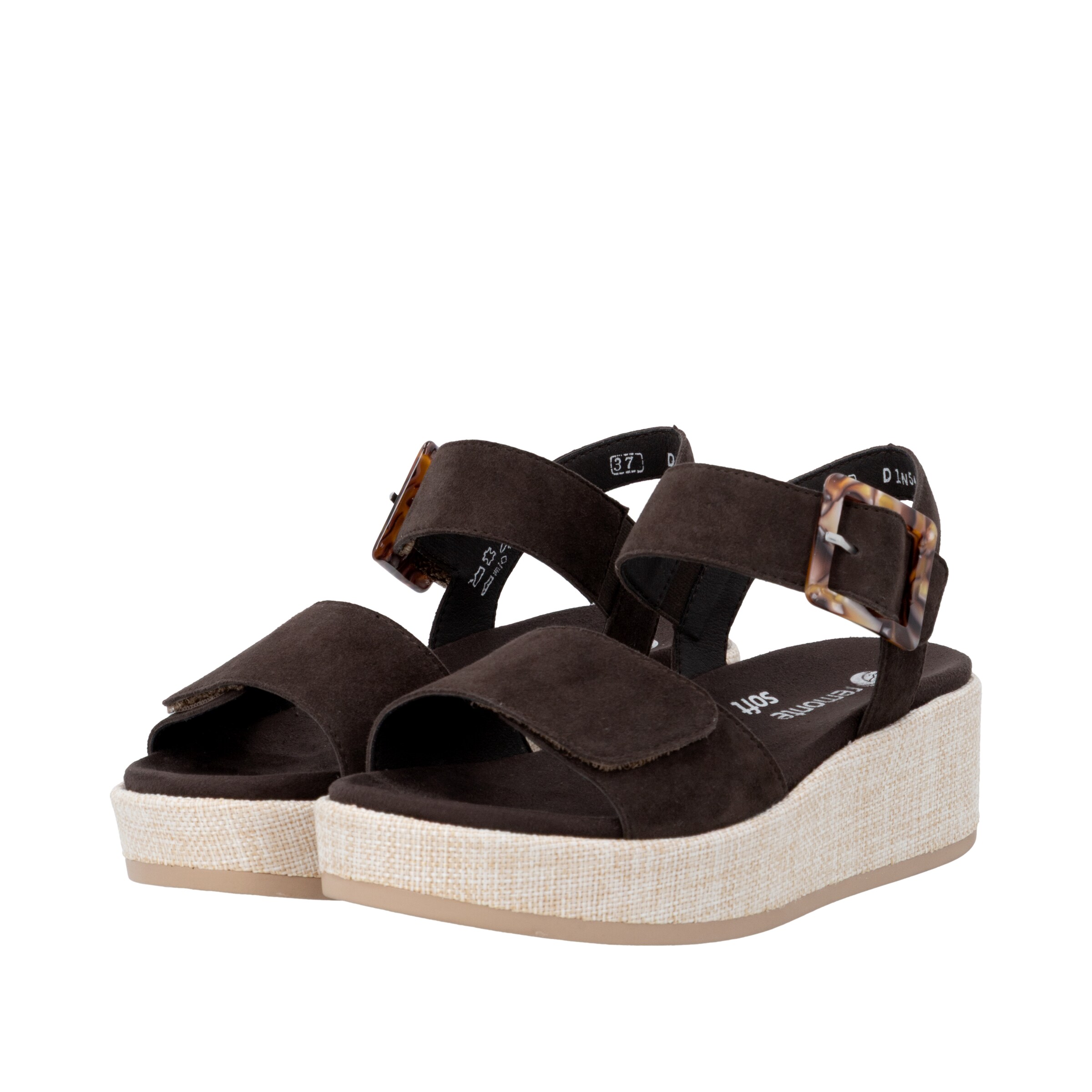 REMONTE Strap Sandals in Brown
