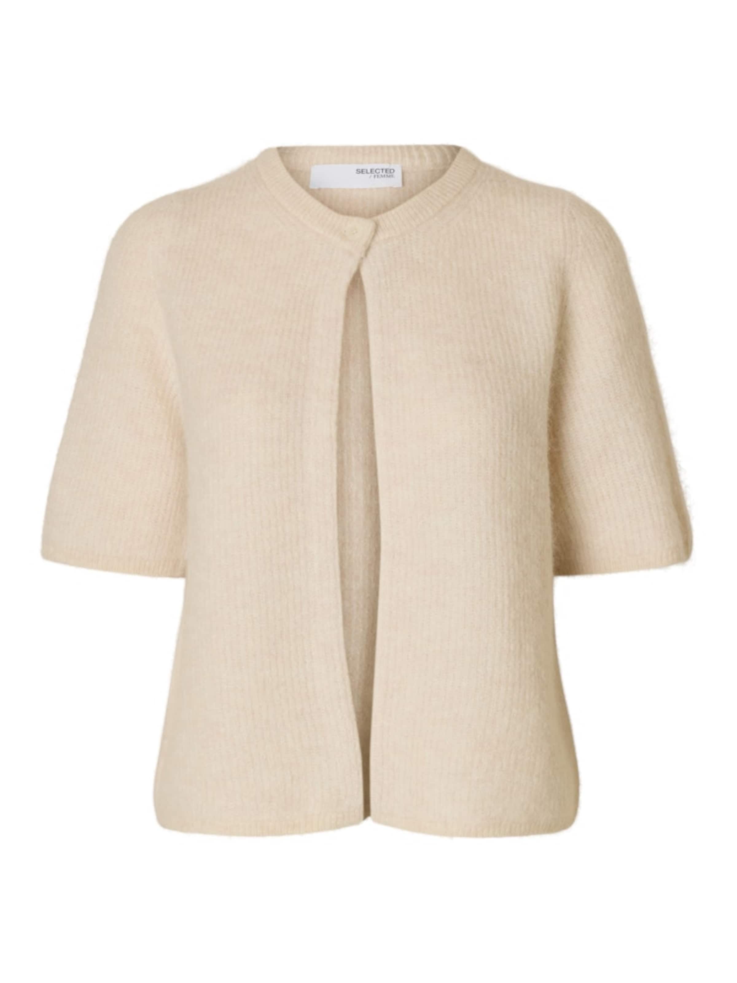 SELECTED Knit Cardigan 'SIA' in Beige: front