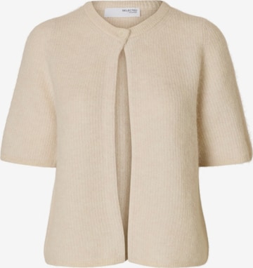 SELECTED Knit cardigan 'SIA' in Beige: front
