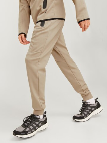 JACK & JONES - Tapered Pantalón 'WILL FUSION' en beige