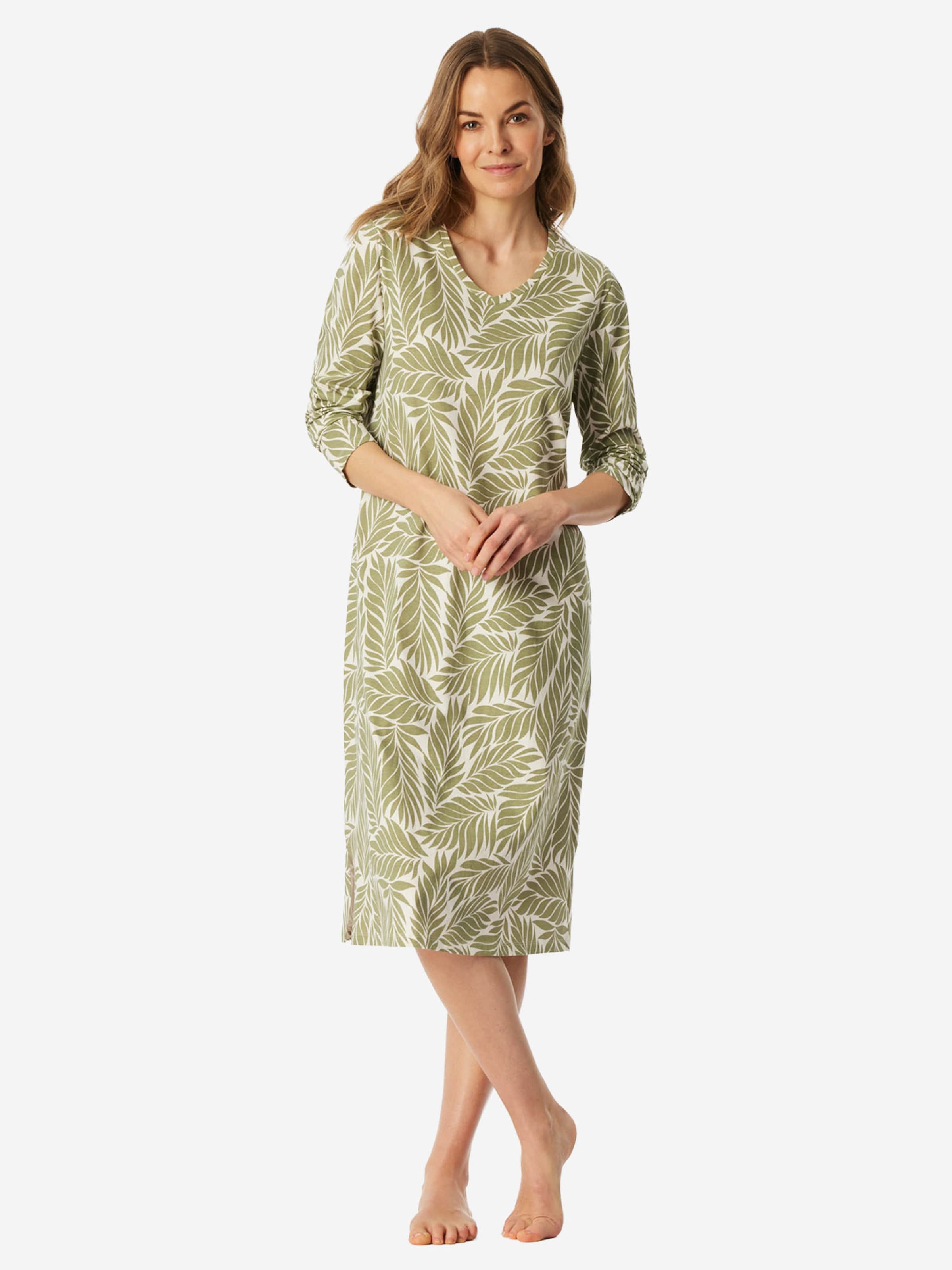 SCHIESSER - Camiseta de noche ' Comfort Essentials ' en verde: frente